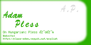 adam pless business card